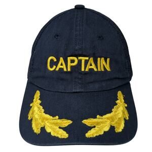 Captain Slideback Baseball Cap Blue One Size Adjustable Embroidered Dorfman